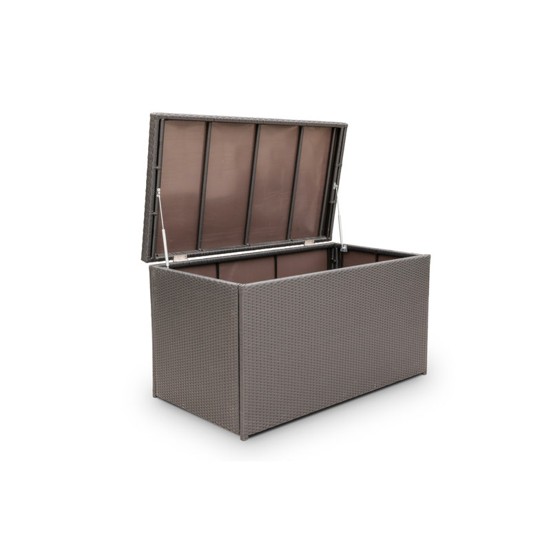 Krikacy Outdoor 200 Gallons Brown Storage Box with Hydraulic Support