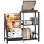 HOMCOM Record Player Stand with Vinyl Record Storage-1582773040