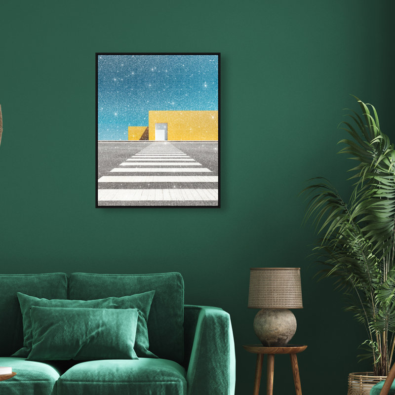 Hue Crossing II Print by Oliver Gal, 25"H x 21"W, Black Floater Frame