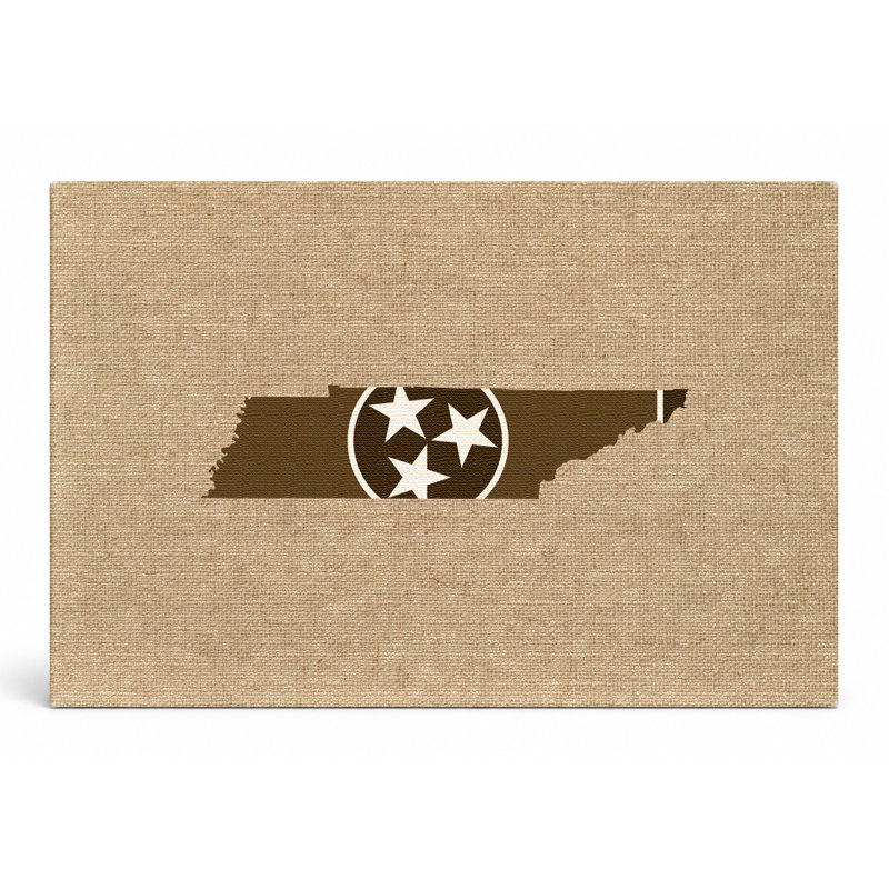 Carte du Tennessee avec carte Tristar, 14" W x 11" H