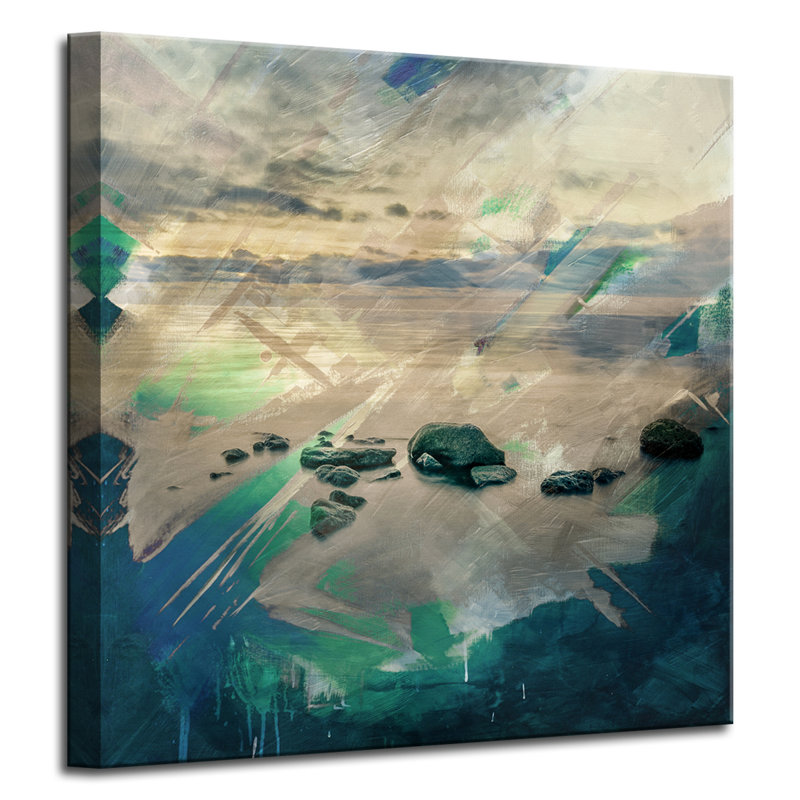 « abstract stone spa », impression sur toile tendue encadrée