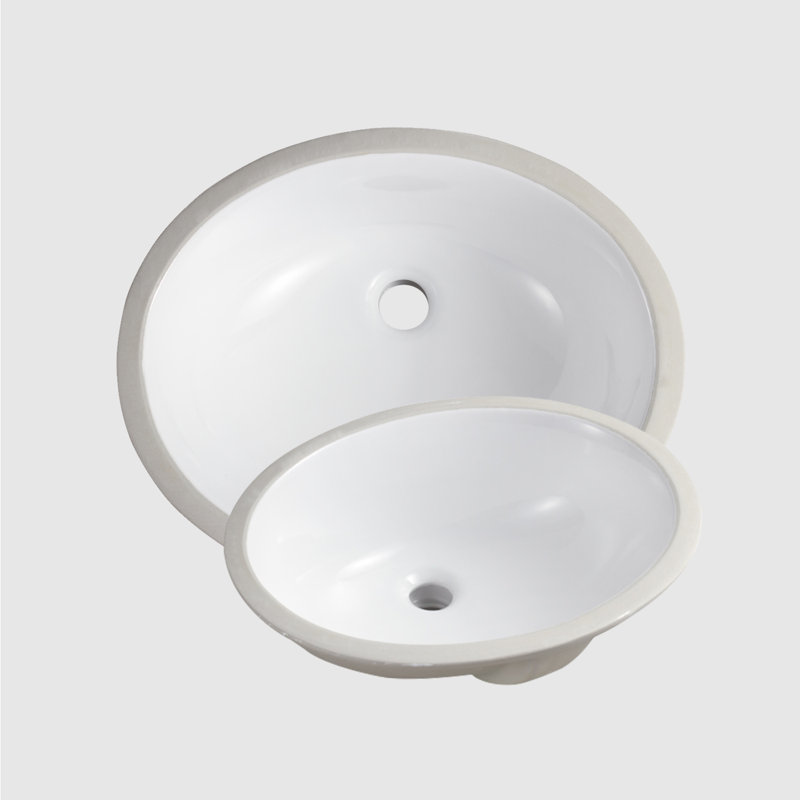 Lavabo de salle de bain ovale encastrable NOBLE 1613W