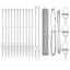 Vidaxl Fence With Posts PVC-Coated Steel-116797917-116797913