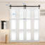 Ensemble de rails de porte de grange coulissante bi-pliante, porte non incluse (convient à quatre portes pliantes de 17 po)-99357622