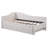 Twin Size Upholstered L-Shaped Upholstered Daybed With Pop Up Trundle, Beige-787109795