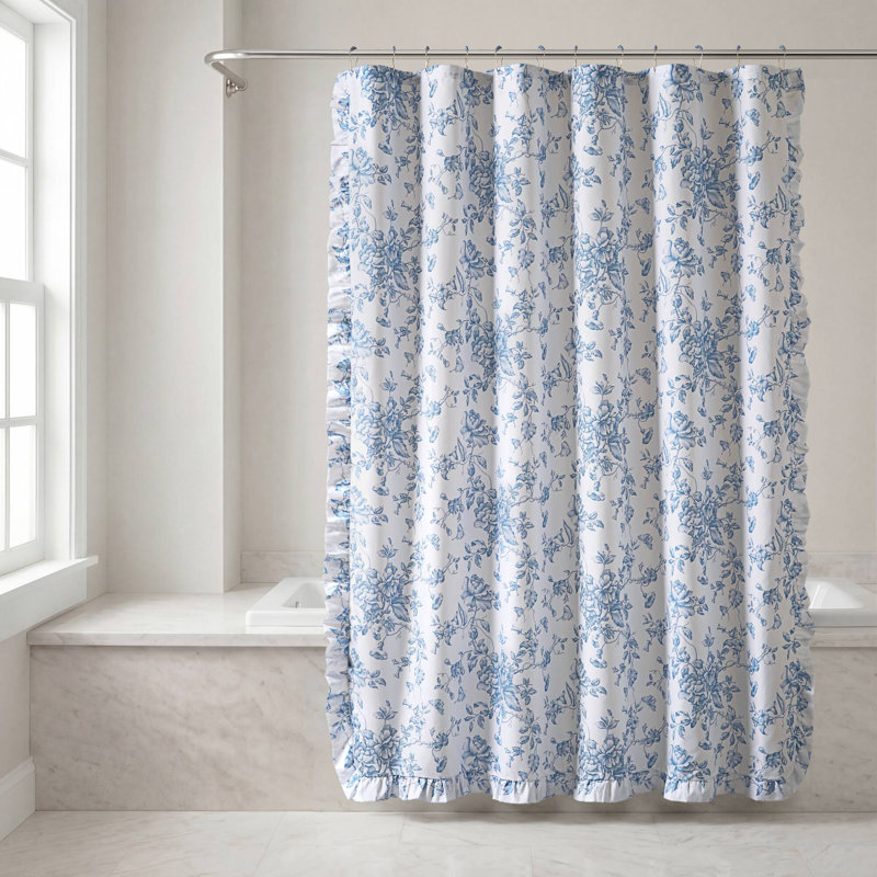 Ensemble de rideau de douche Adele, Blue, 72x84"