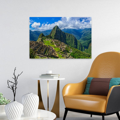 Citadel In Mountains, Machu Pichu, Huayna Picchu, Peru Abstract Contemporary Architecture Landscape Wall Art