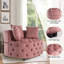 Fauteuil demi-tonneau en velours 36,6 po Keoka-365700111