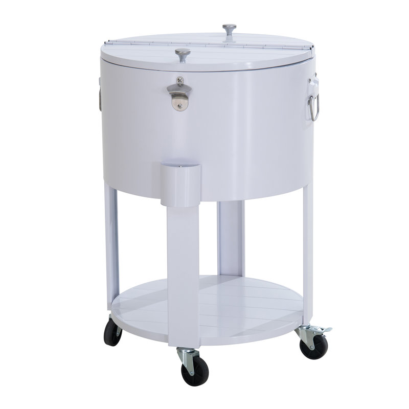 Chariot-refroidisseur à glaçons Sunjoy, Blanc