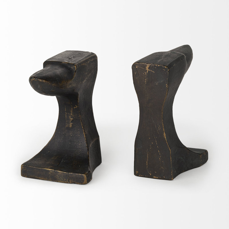 Industrial Aluminum Bookends, Black
