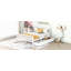 Lit plateforme en bois avec garde-corps des deux côtés et deux tiroirs de rangement-804662728-804662731