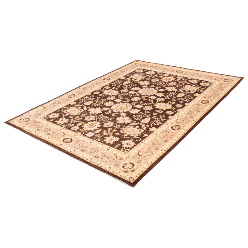 Tapis brun foncé Peshawar Oushak 9 pi 0 po x 12 pi 3 po