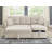 76.5" Linen Blend Upholstered Sectional With Pull-Out Bed And Chaise Storage-1381164116