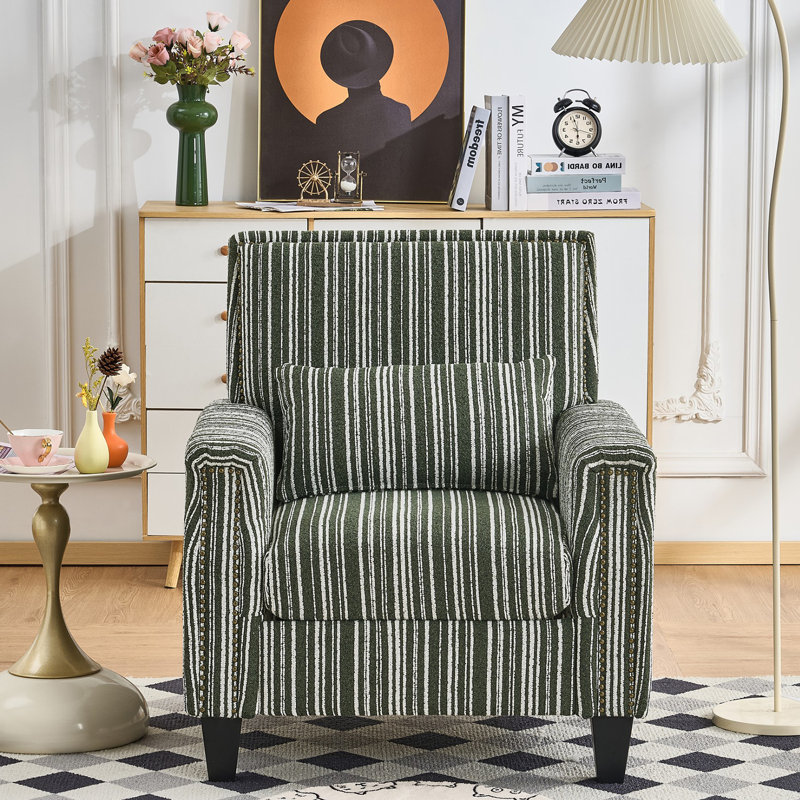 Fauteuil d'appoint rembourré l 32,4 po, Vert