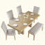 Ensemble de salle à manger à quatre pieds Atiqa-2033819603