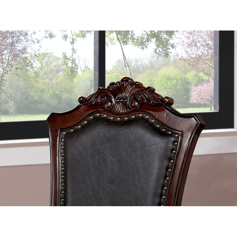 Wyndmoor 20 " H Faux Leather Upholstered Solid Wood Armchair