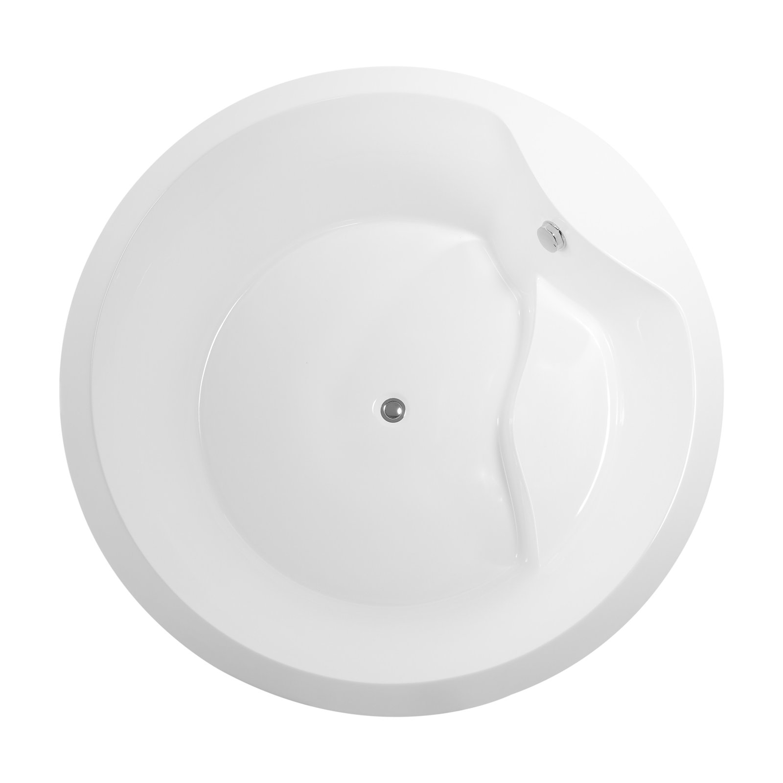 59" x 59" Freestanding Soaking Acrylic Bathtub