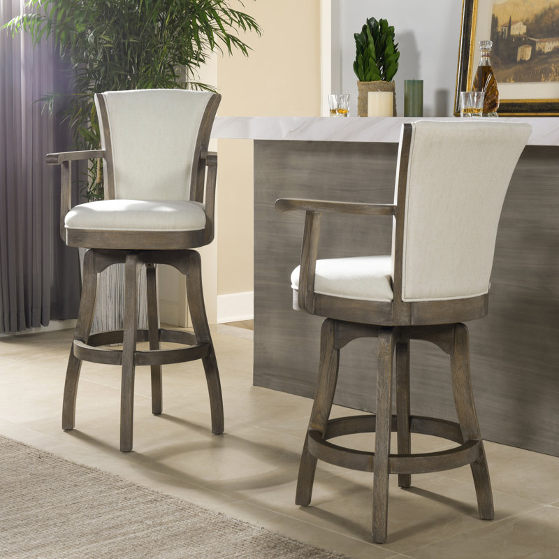 Rangs pivotant, Blanc naturel, Tabouret de comptoir (siège d'une hauteur de 27 p