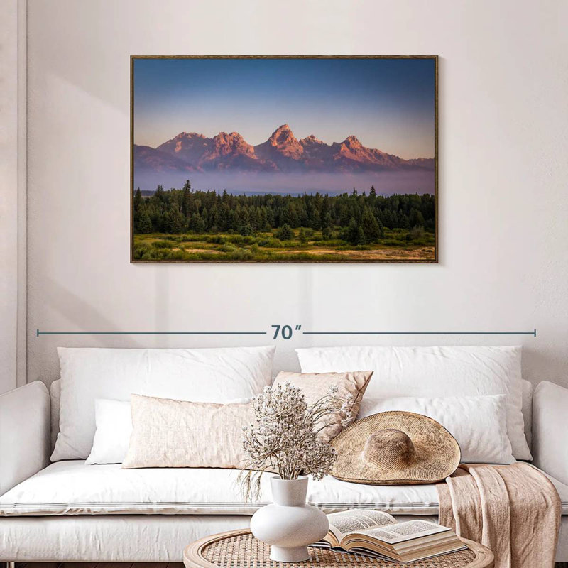 Brume Grand Teton, Cadre flottant noyer, 43 po x 29 po