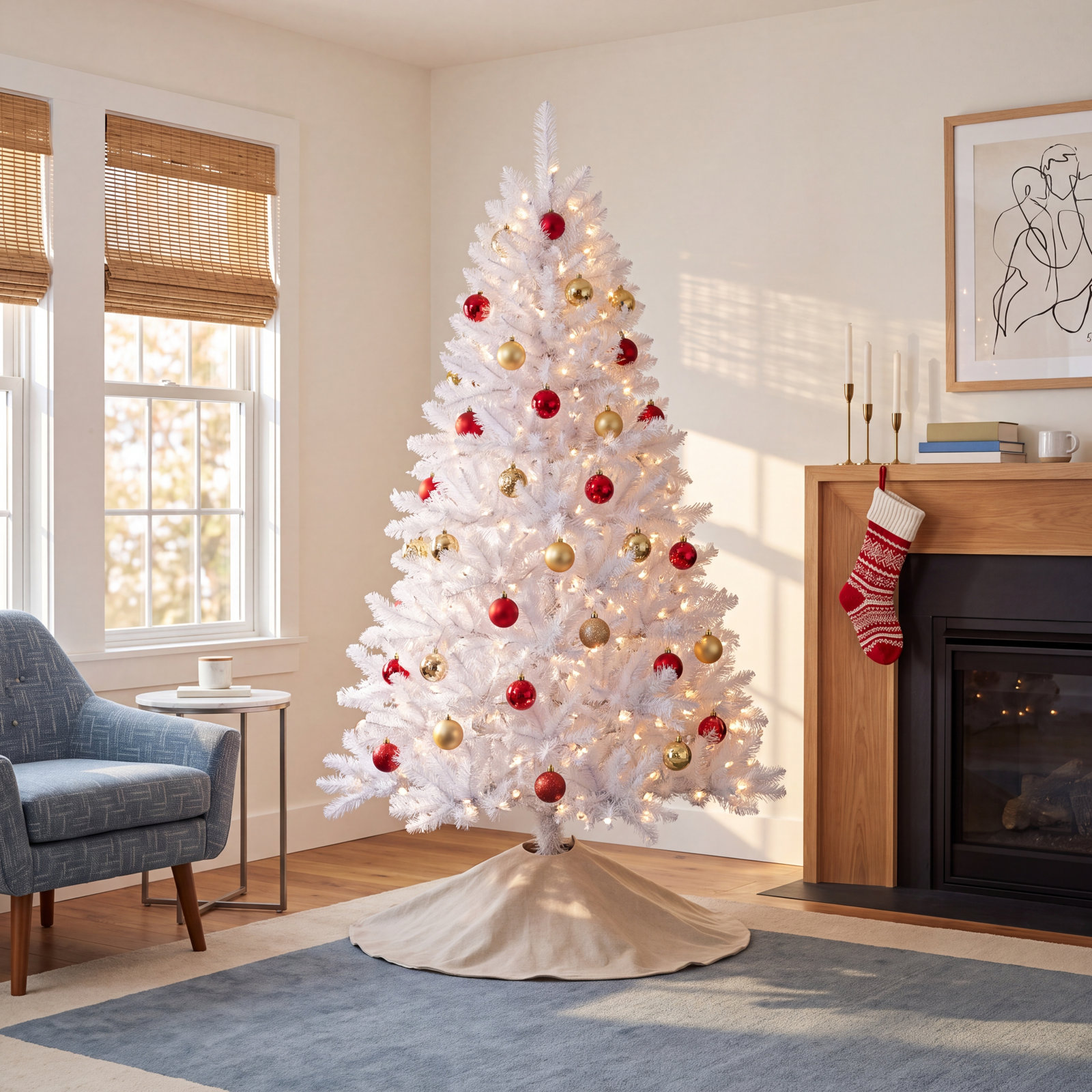 Artificial Pine Christmas Tree, 18" H