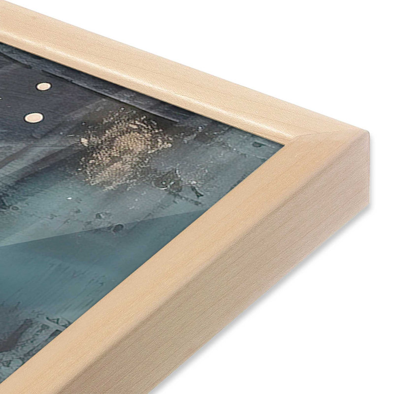 20 "x 20" Starry Night Christmas Tree III, Cadre en érable brut, bois massif, H 17,5 po x l 17,5 po