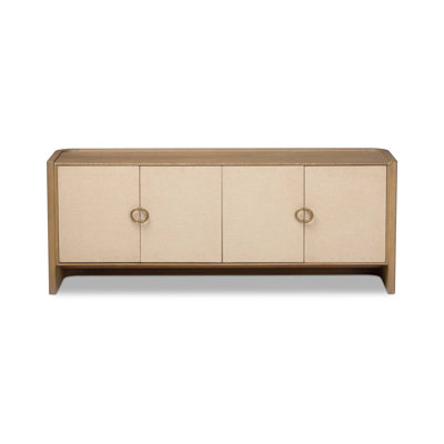 Kiran Media Console-Beige Painted Linen