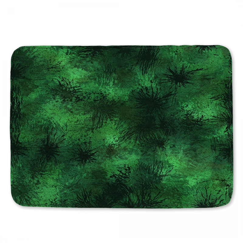 Tapis de bain vert, L 34 po x L 21 po