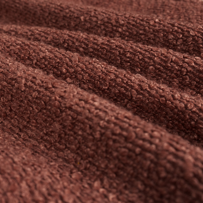 Soft Textured Bouclé Decorative Throw Pillow Covers, Rust Orange