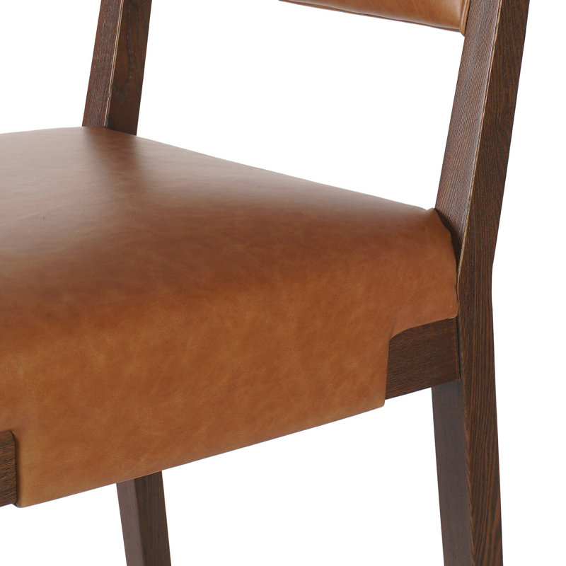 Tamari Stool-Sonoma Chestnut-Bar, Bar Stool (31.25" Seat Height), Brown Genuine Leather, Brown