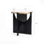 Table d'appoint moderne carrée noire et brune