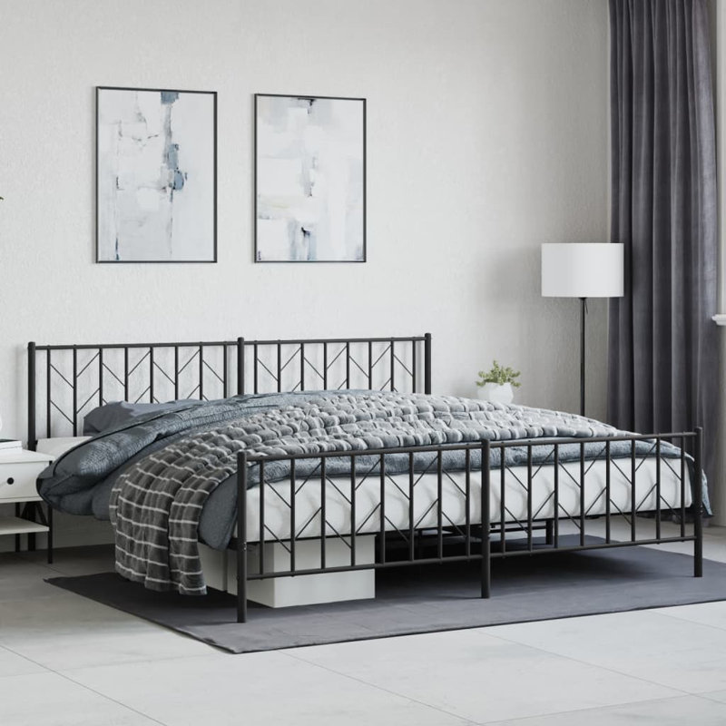 Metal Bed, Emperor (7'), Black
