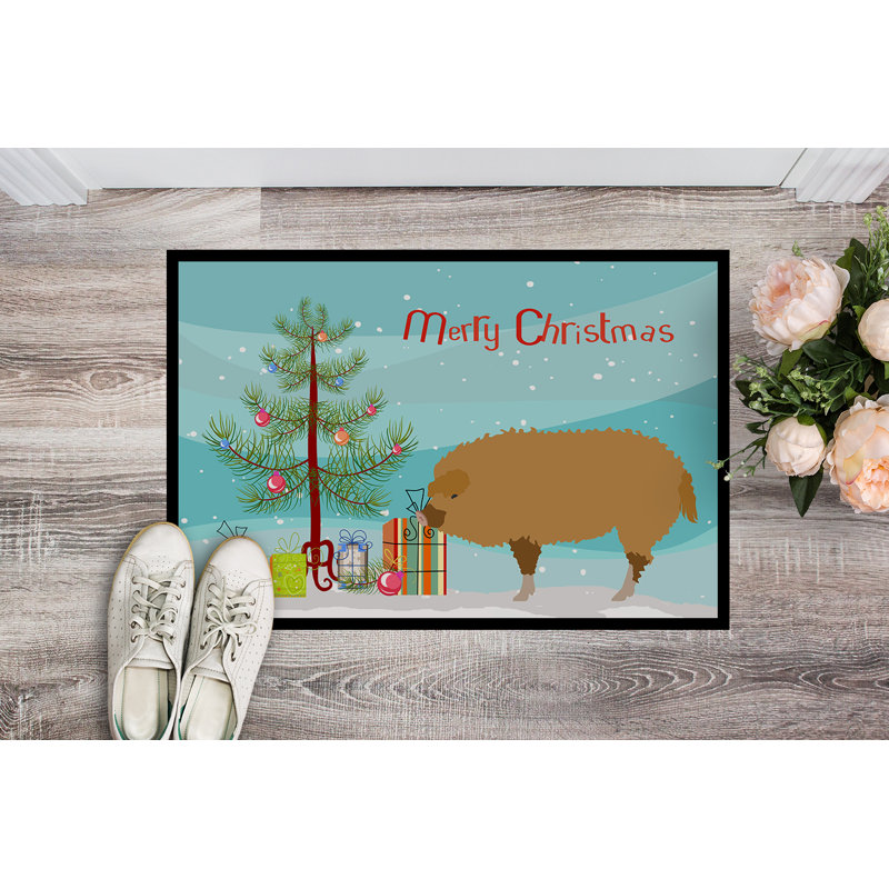 Non-Slip Christmas Outdoor Doormat, Rectangle 1'6" x 2'3"
