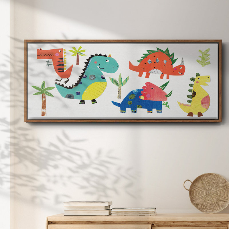 Dino Party- Framed Canvas