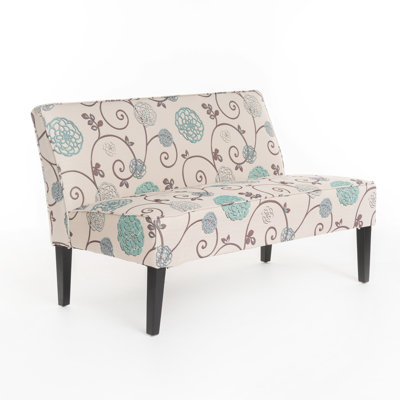 Revêtement en tissu bleu et blanc de 50 po de hauteur, revêtement en lin au centre du confort, structure en bois massif pour plus de stabilité, look élégant pour rehausser votre maison en bleu, lin, structure stable, style moderne