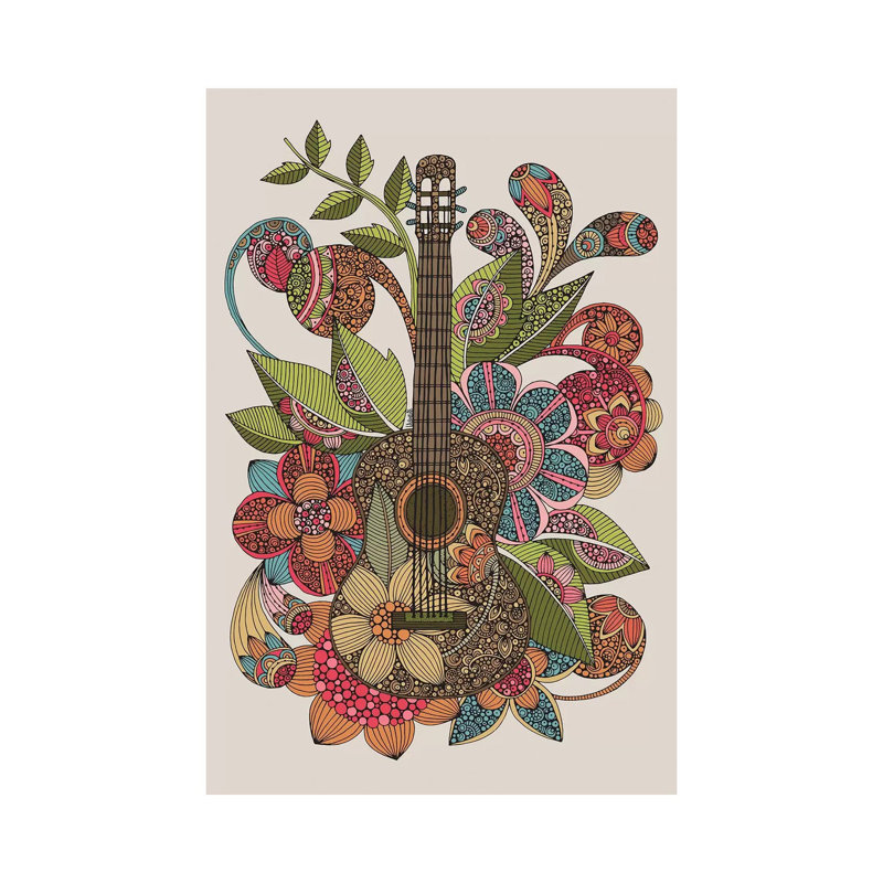 Ever Guitar by Valentina Harper - Wrapped Canvas Print, 20.32 cm H x 30.48 cm W