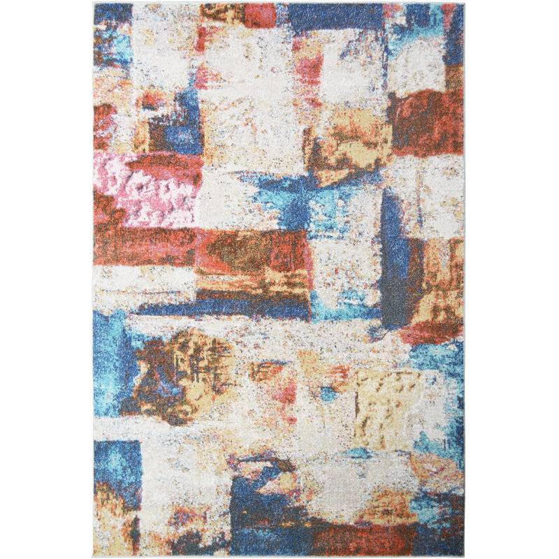 Lavedan Performance Abstract Indoor Rug, Rectangle 7'10" x 9'10"