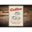 Plaque humoristique café en aluminium-58203574