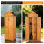 Rangement pour outils de jardin en bois - Armoire imperméable brun doré avec dispositif verrouillable pour la cour. Revêtement résistant aux intempéries et durable. Installation simple, sert d'alimentation de piscine ou de pelouse