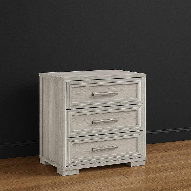 Table de chevet 2041 Highland en blanc, Blanc