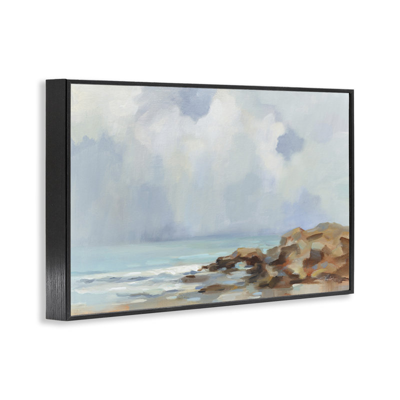  «Morning at Stone Beach», estampe numérique encadrée par Silvia Vassileva, H 12 po x l 18 po, Giclée encadrée noir minuit
