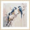 «Elegant Bird Silhouettes I» par Lazar studio, impression sur bois encadrée