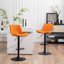 Swivel Bar Stools Modern Faux Leather Upholstered Counter Stools for Kitchen Island, Adjustable Height Stools with Footrest for Home Bar-1500353849