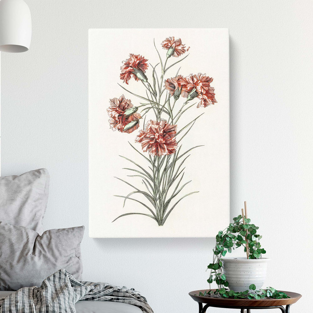 Six Carnations by Johan Teyler - Wrapped Canvas