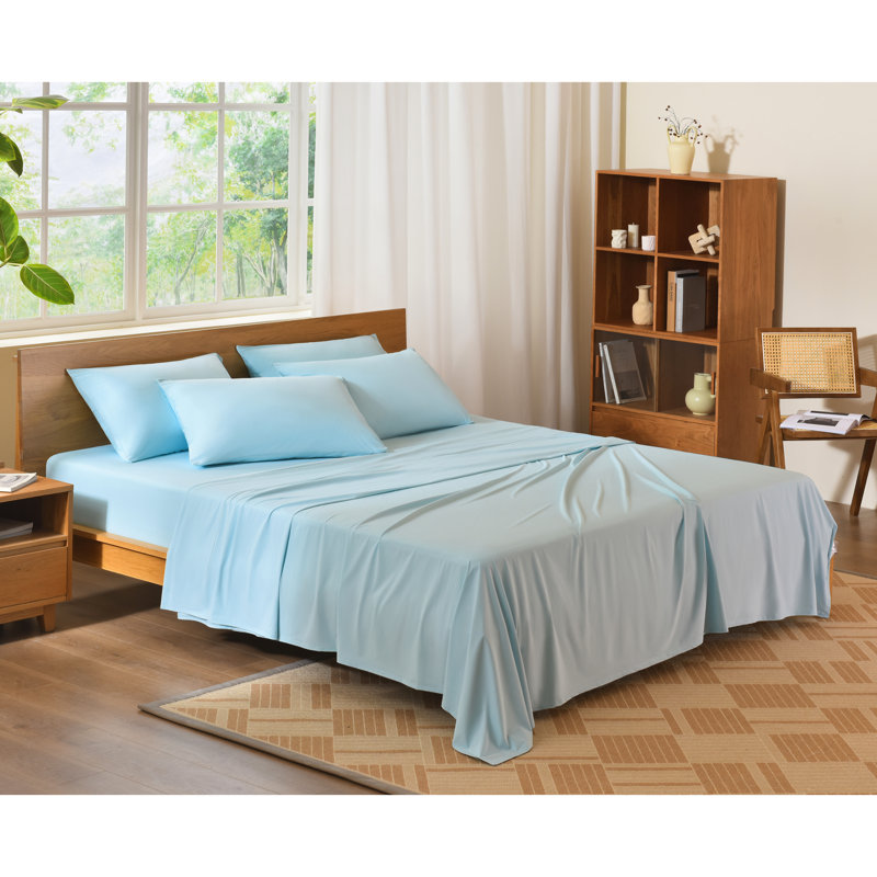 REST® Evercool® Breathable Luxury Bedding Flat Sheet For Hot Sleeper And Night Sweats, Bed Sheet With Woven Ionic+ Self Cleaning Silver Yarn For Sensitive Skin