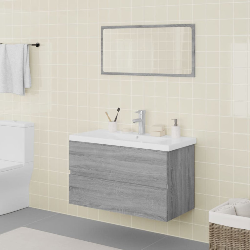 Licht Bathroom Vanity with Basin, Grey