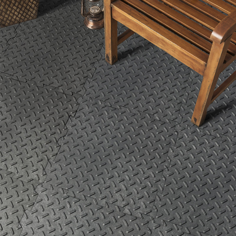 Alpha Tile Interlocking Recycled Rubber Floor Tile - Pack Of 40