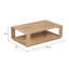 Ensemble de canapé d'extérieur moderne Tessa pour 2 personnes en bois d'acacia naturel avec canapé 2 places et table basse