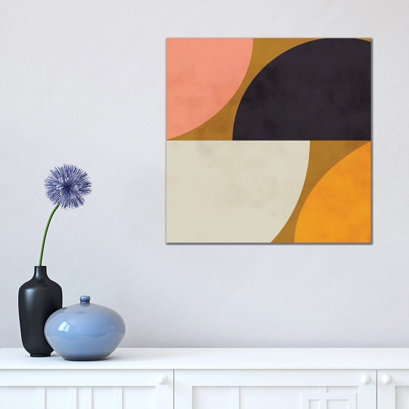 «Geometric Art III» par Ana Rut Bré - impression d'art graphique, H 18 po x l 18 po x 1,5 po, Toile tendue, Aucun mat
