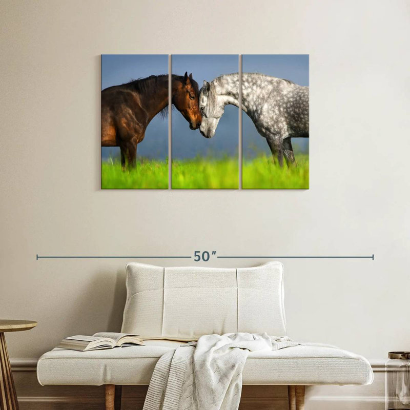 Couple de chevaux Hardie, H 24 po x l 38 po