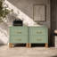 Table de chevet 2 tiroirs Sage Green
